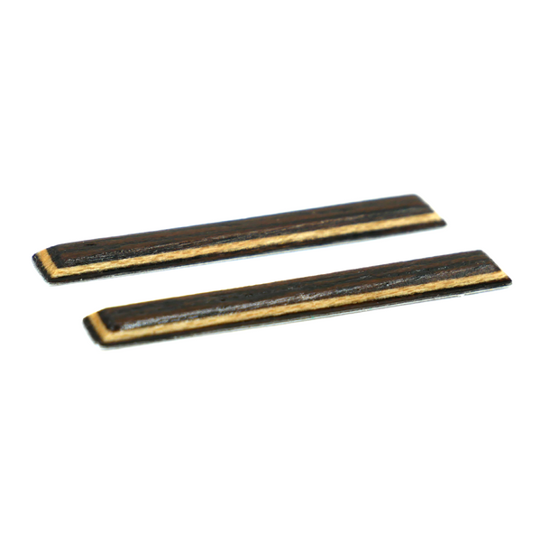 Monorails Wooden Fingerboard Board Rails (Dark Zebrawood) MINI Skate Shop Monorails Adhesive (No Screws)   Slushcult