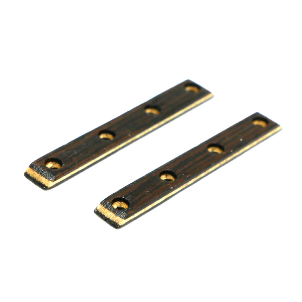 Monorails Wooden Fingerboard Board Rails (Dark Zebrawood) MINI Skate Shop Monorails Classic Screws   Slushcult