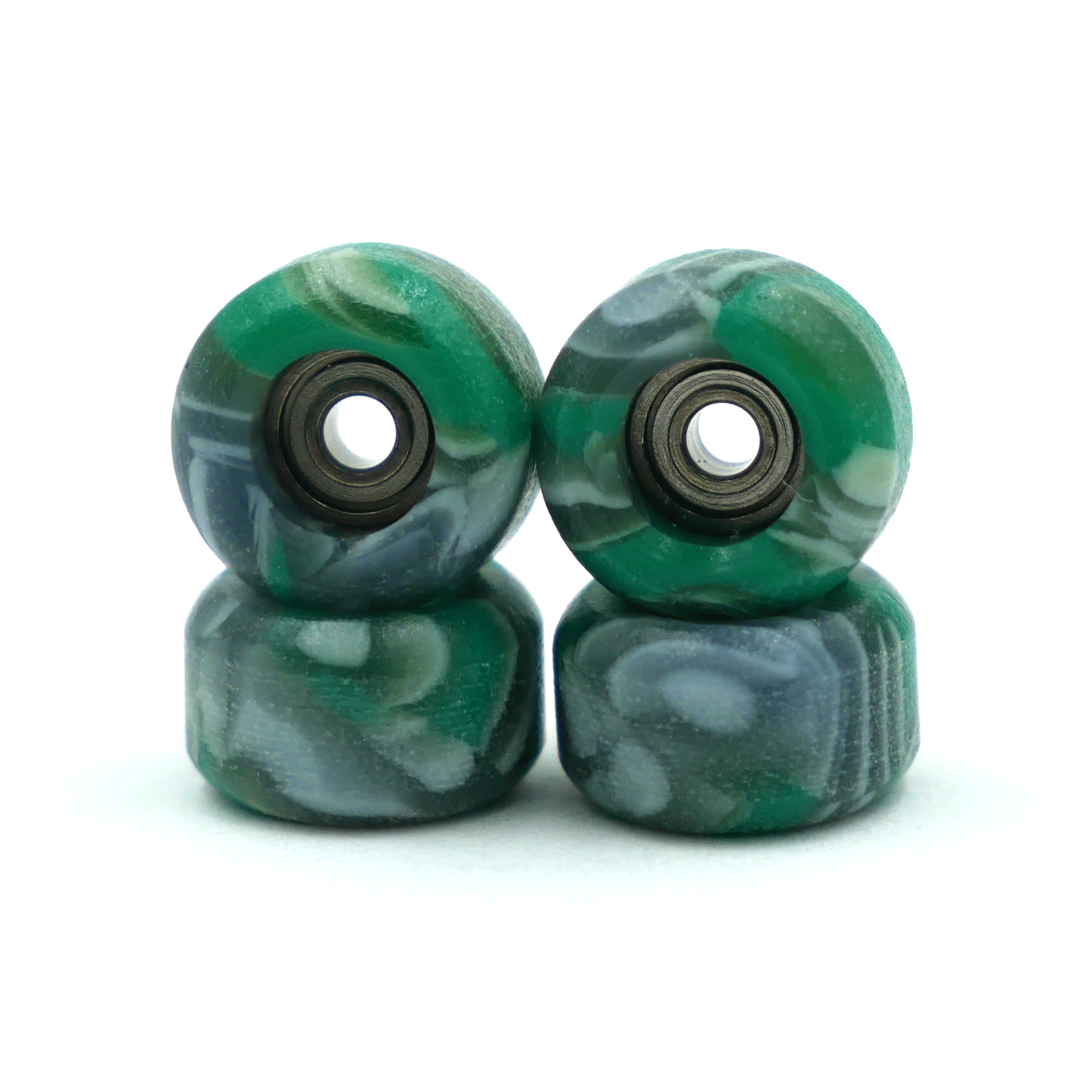 Swirl Grom Wheels (Green) Fingerboard Wheels Slushcult Slushcult
