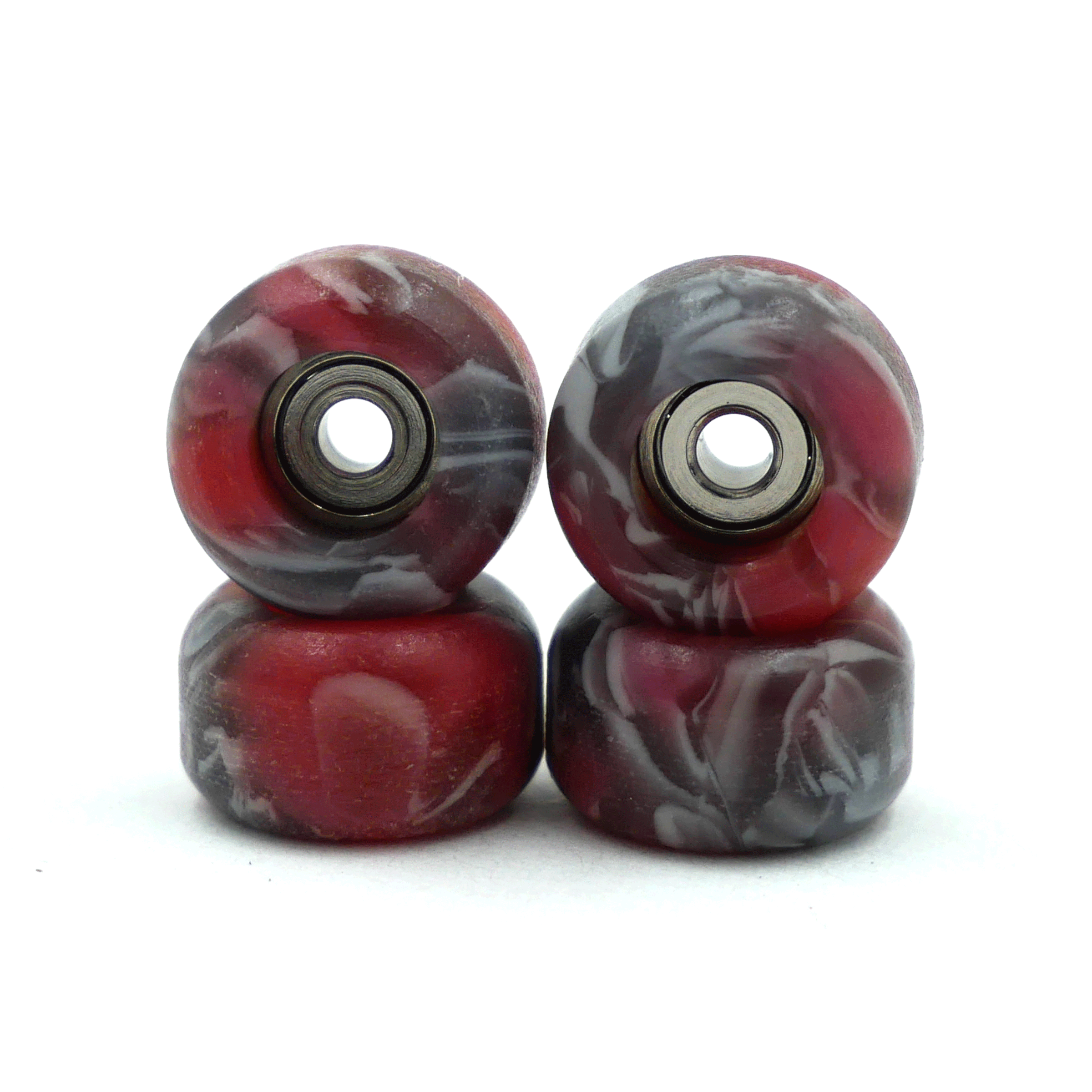 Swirl Grom Wheels (Red) Fingerboard Wheels Slushcult Slushcult