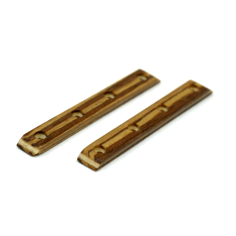 Monorails Wooden Fingerboard Board Rails (Zebrawood) MINI Skate Shop Monorails Classic Screws   Slushcult