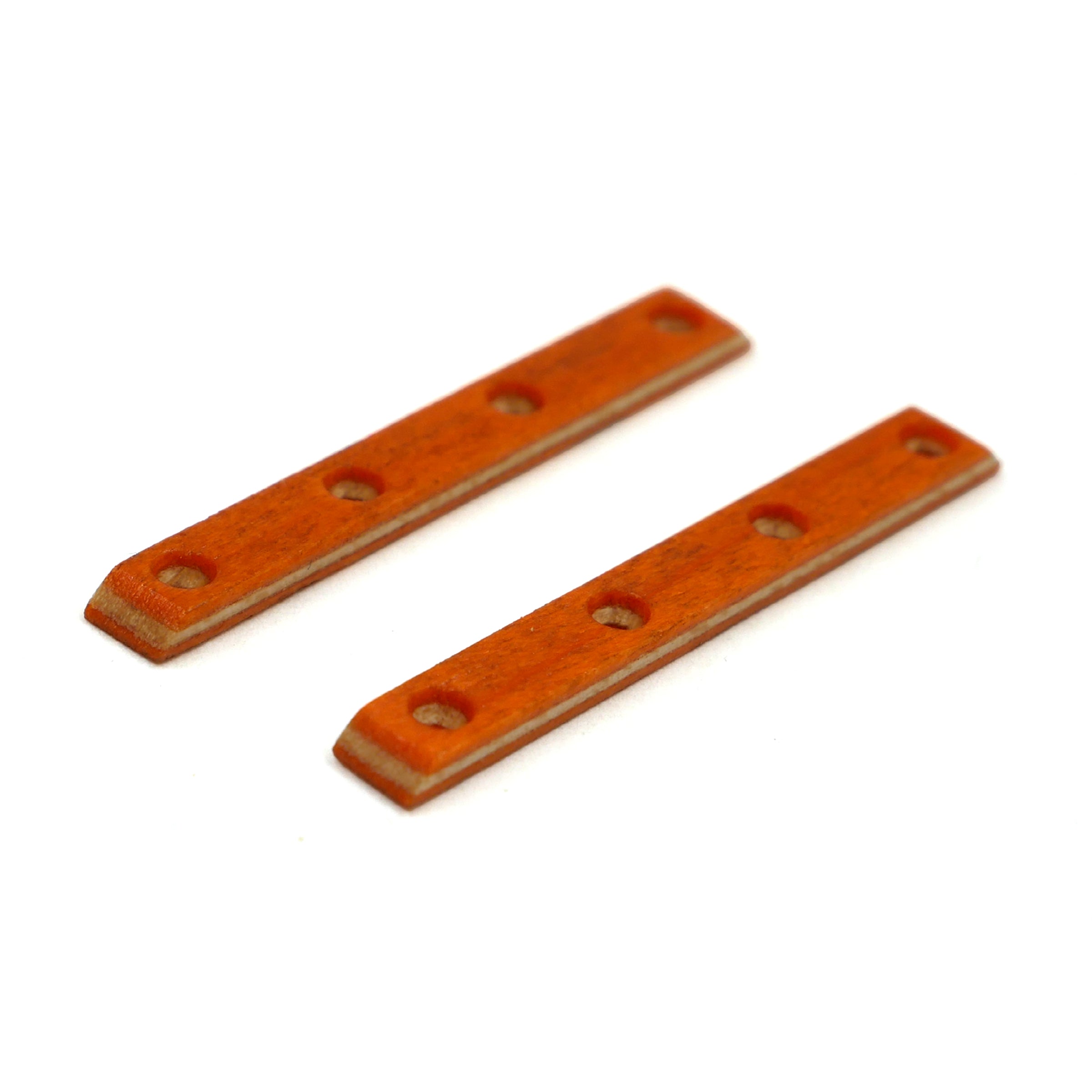 Monorails Wooden Fingerboard Board Rails (Orange) Fingerboard Obstacles Monorails Classic Screws   Slushcult