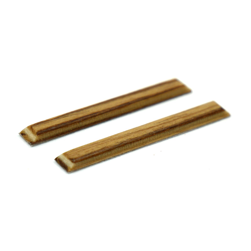 Monorails Wooden Fingerboard Board Rails (Zebrawood) MINI Skate Shop Monorails Adhesive (No Screws)   Slushcult