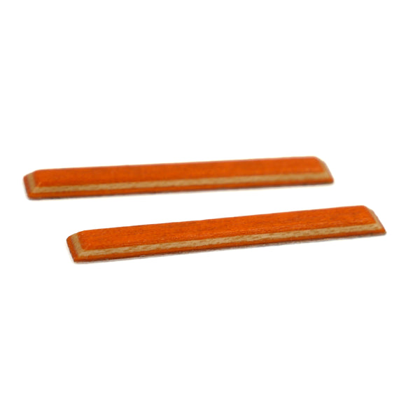 Monorails Wooden Fingerboard Board Rails (Orange) MINI Skate Shop Monorails Adhesive (No Screws)   Slushcult