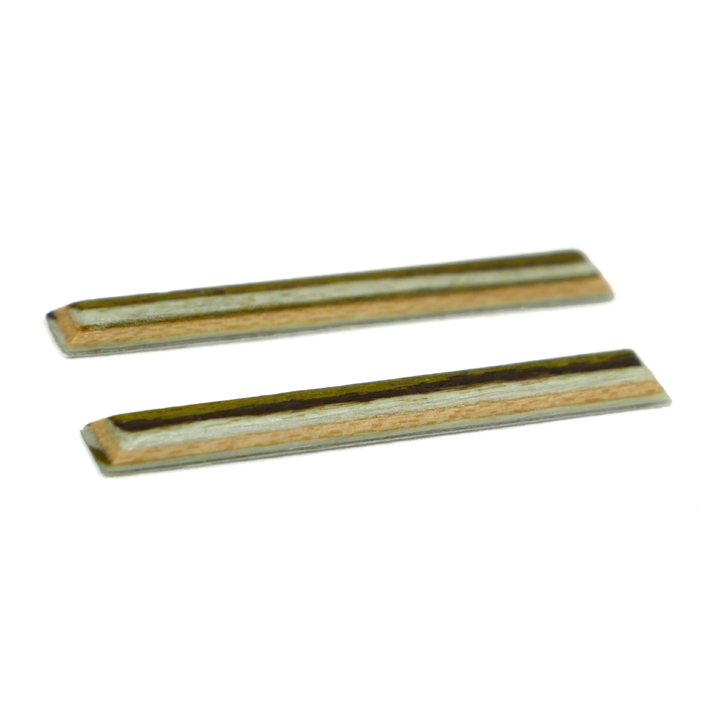 Monorails Wooden Fingerboard Board Rails (Olive Zebrawood) Fingerboard Obstacles Monorails Adhesive (No Screws)   Slushcult