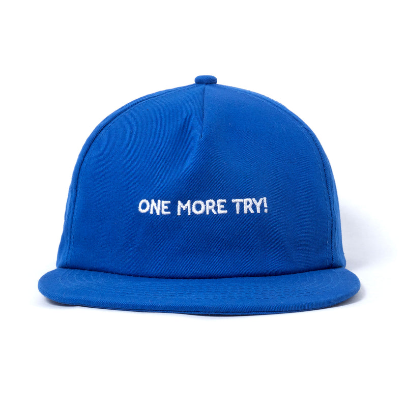One More Try Cotton 5 Panel Hat (Blue) Headwear Slushcult    Slushcult