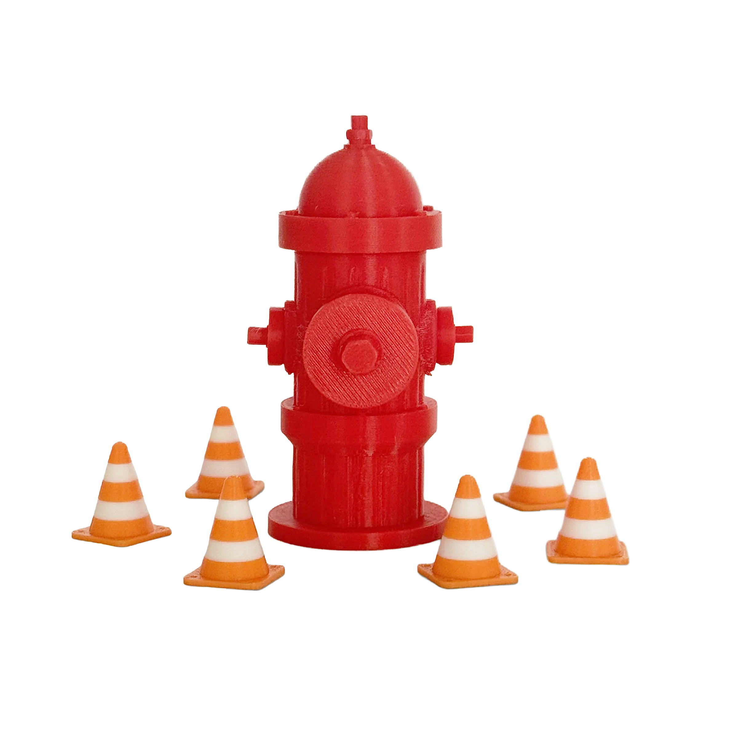 Silent Obstacles - Fire Hydrant + 6 Mini Traffic Cones