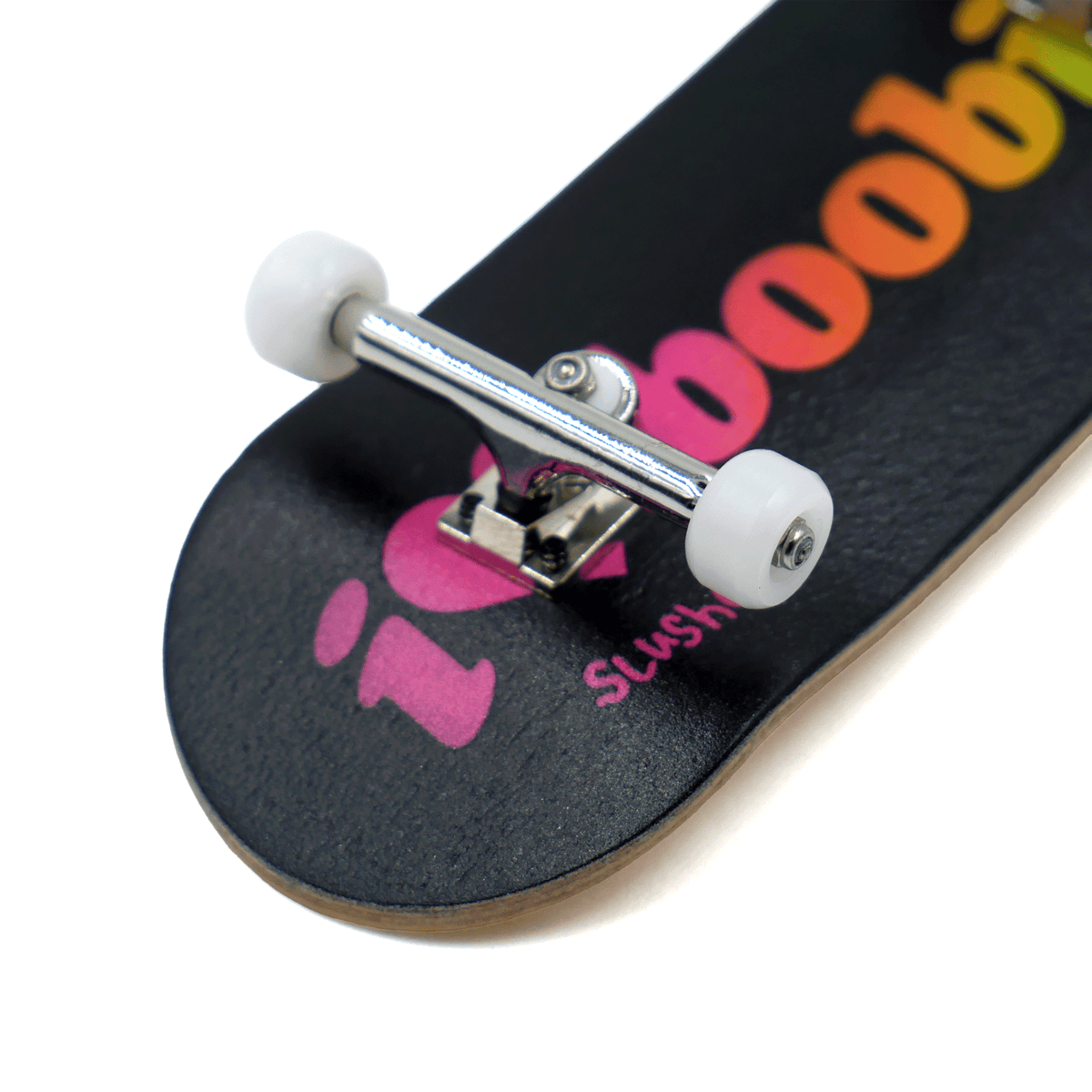 KAB x Slushcult "Classic Logo" Grom Fingerboard Complete - Black/Slush Fade Fingerboard Completes Slushcult Slushcult