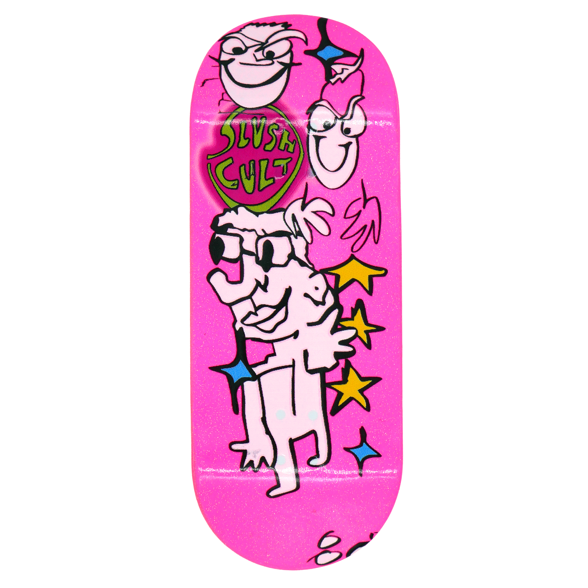 FB CON Exclusive Slushcult Custom Paint Dip Fingerboard Deck Slushcult x DK Decks Slushcult Glitter Pink 30mm Slushcult