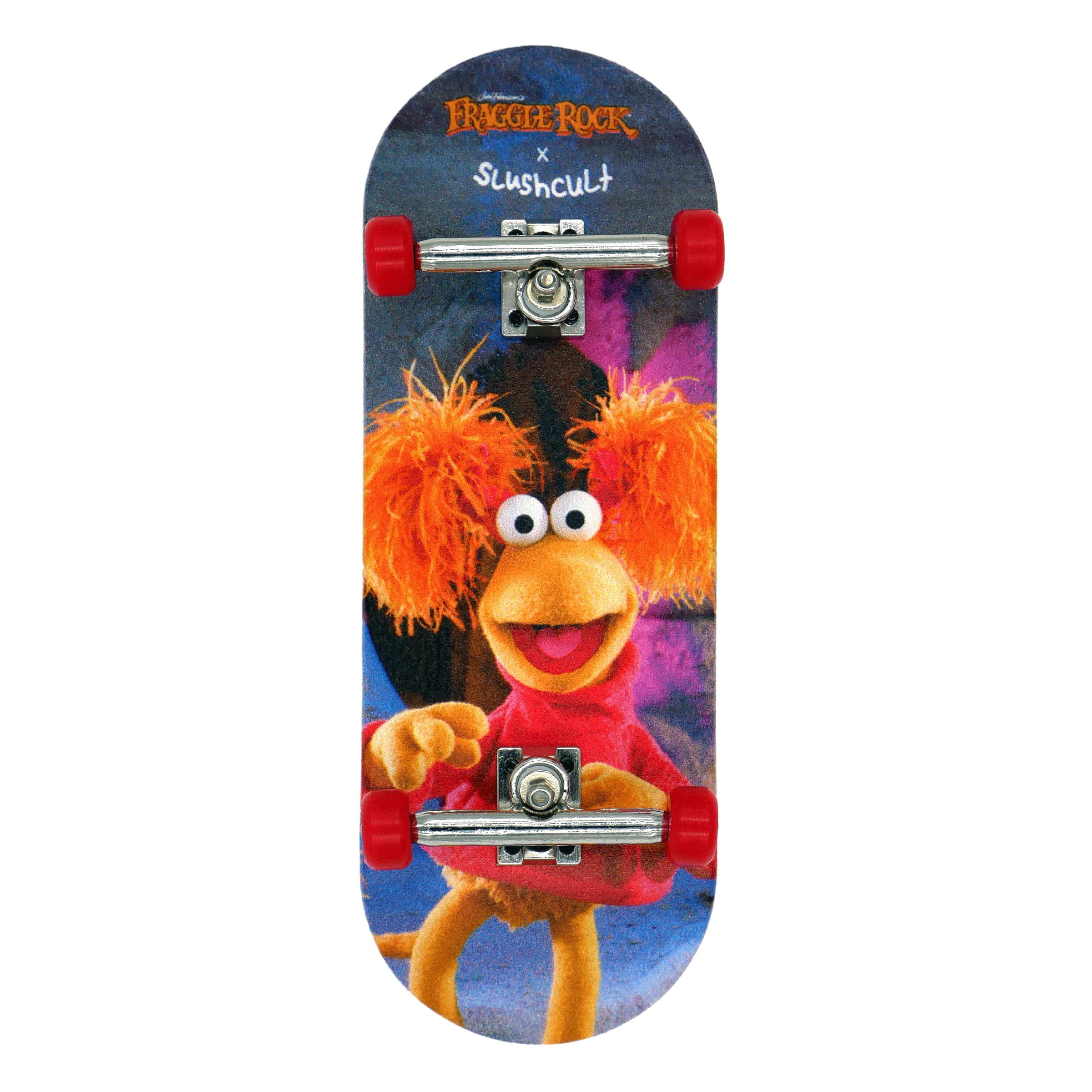 Slushcult x Fraggle Rock Grom Fingerboard Complete - Red Fingerboard Completes Slushcult Slushcult