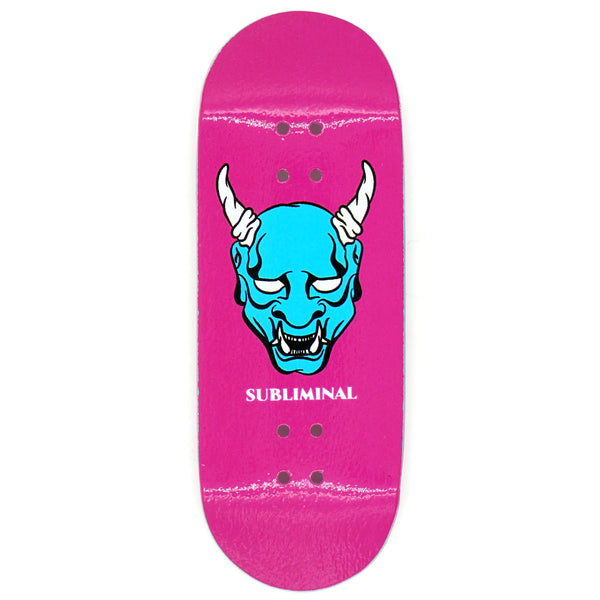 Subliminal "Pink ONI" Fingerboard Deck MINI Skate Shop Subliminal    Slushcult