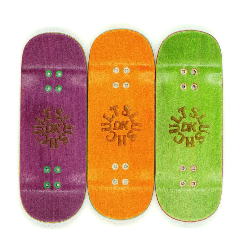 Slushcult "Suck Me Fade" Shop Fingerboard Deck (Sunset Orange) MINI Skate Shop Slushcult    Slushcult
