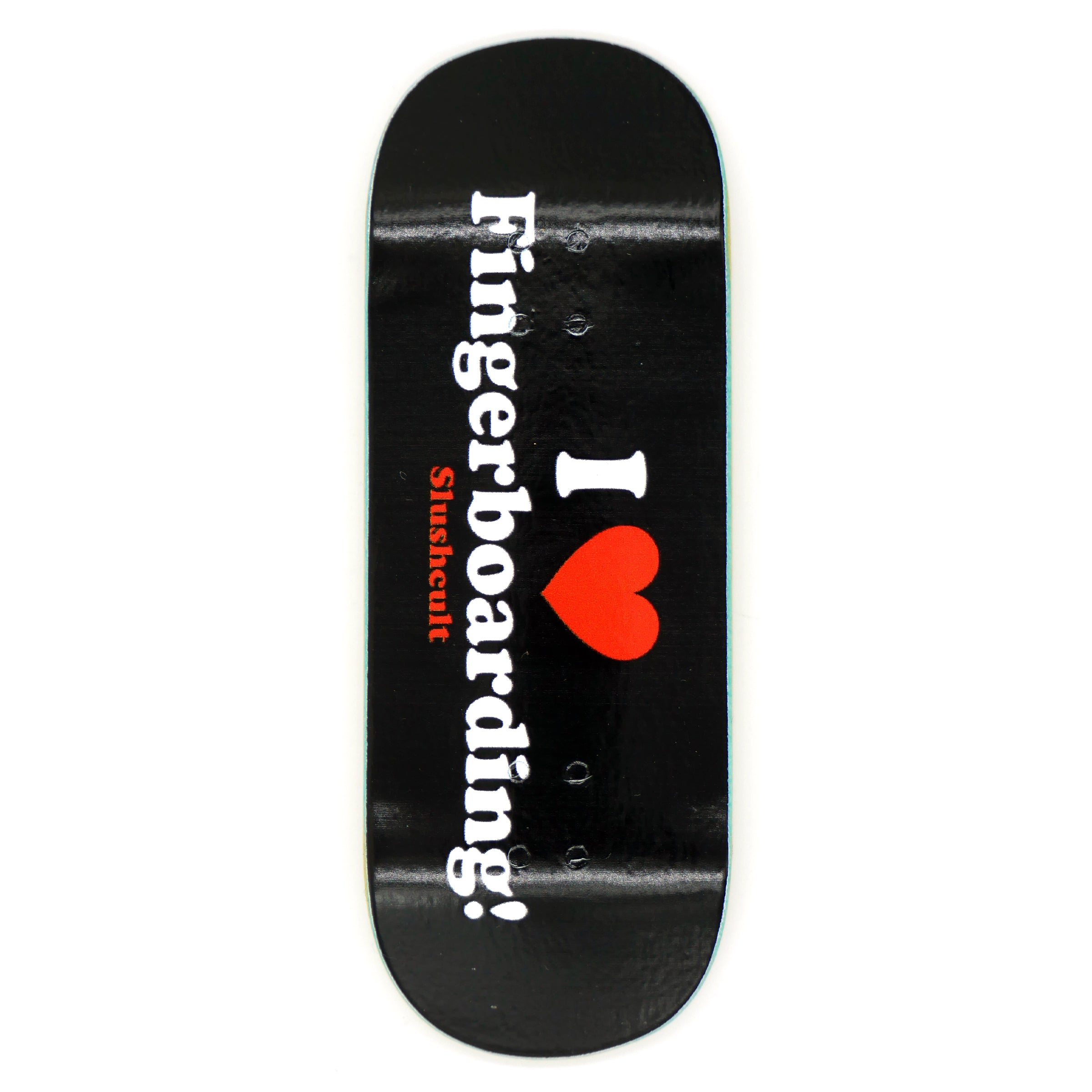 Slushcult "I Heart Fingerboarding" Shop Fingerboard Deck (Black) MINI Skate Shop Slushcult    Slushcult