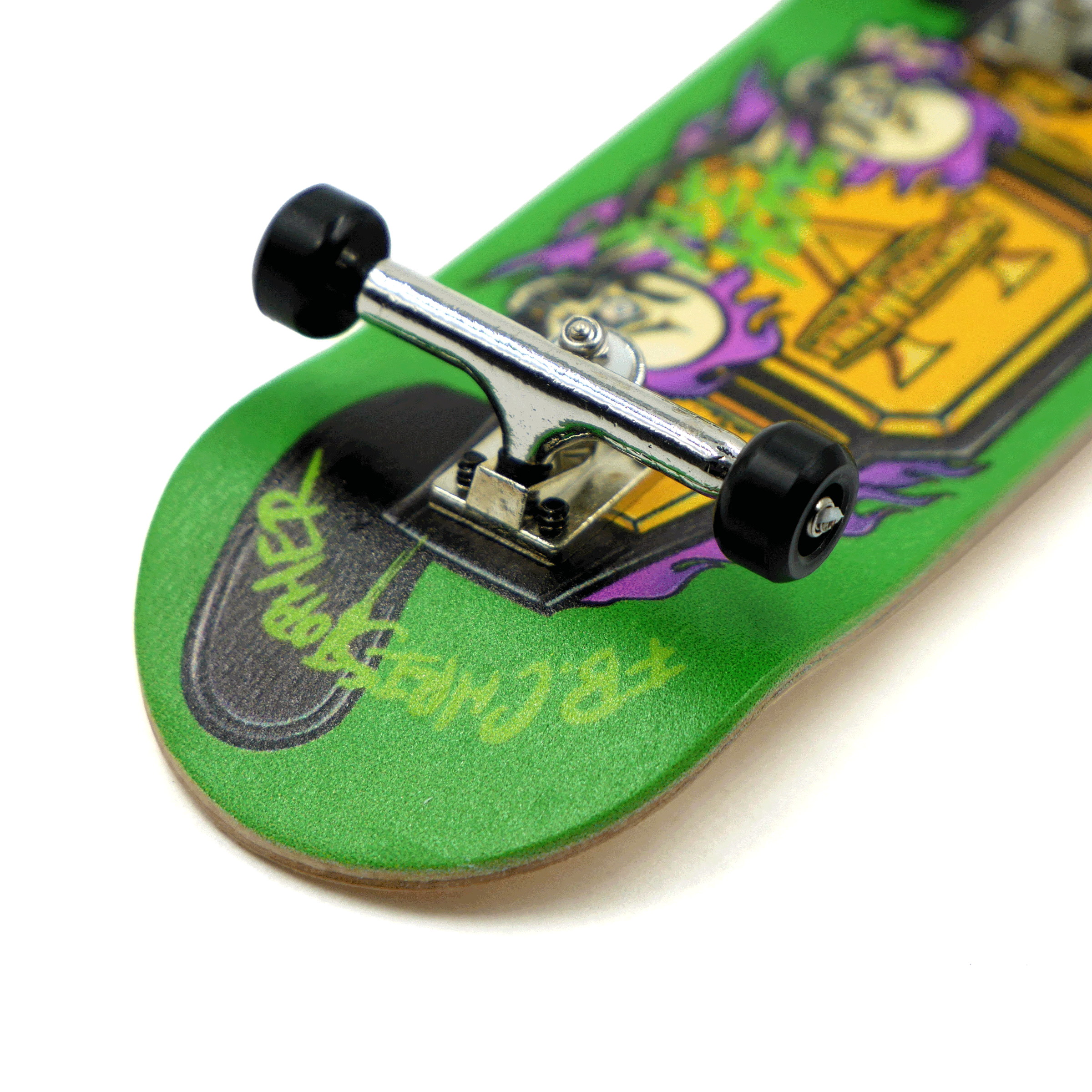 Slushcult Grom Series Fingerboard Complete - Shredder Mania Green Fingerboard Completes Slushcult Slushcult