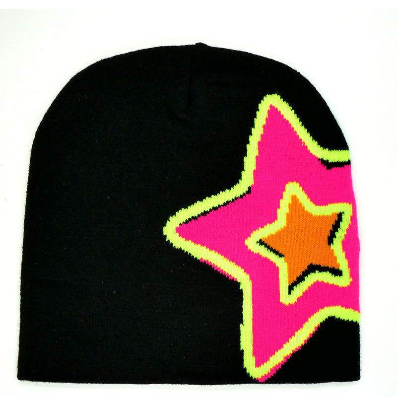 Inverted Star Skull Cap Beanie (Black) headwear Slushcult    Slushcult