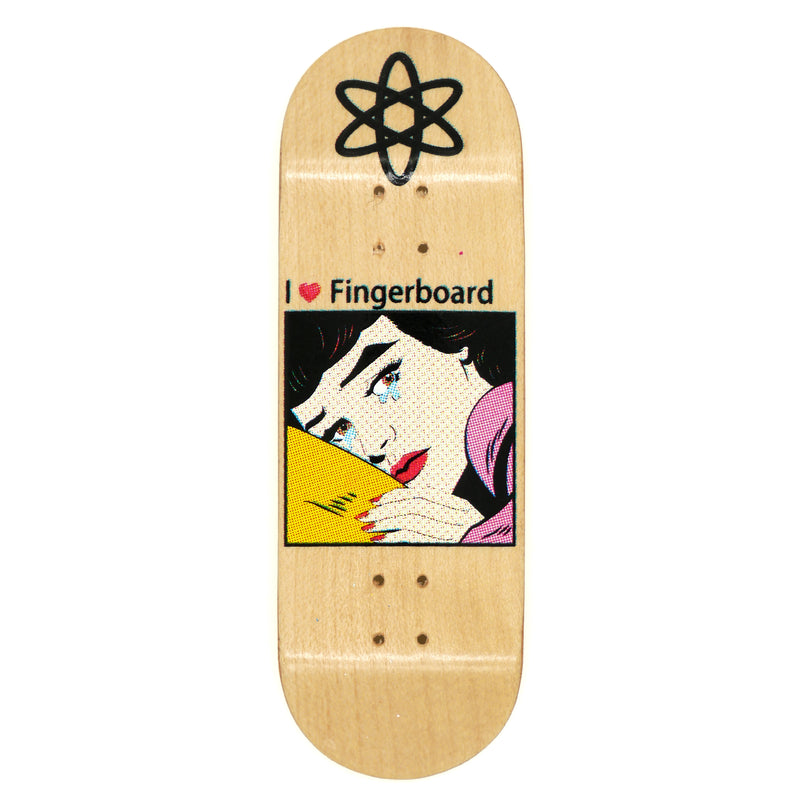 Atomic "I ❤️ Fingerboarding" Fingerboard Deck MINI Skate Shop Atomic Fingerboards    Slushcult