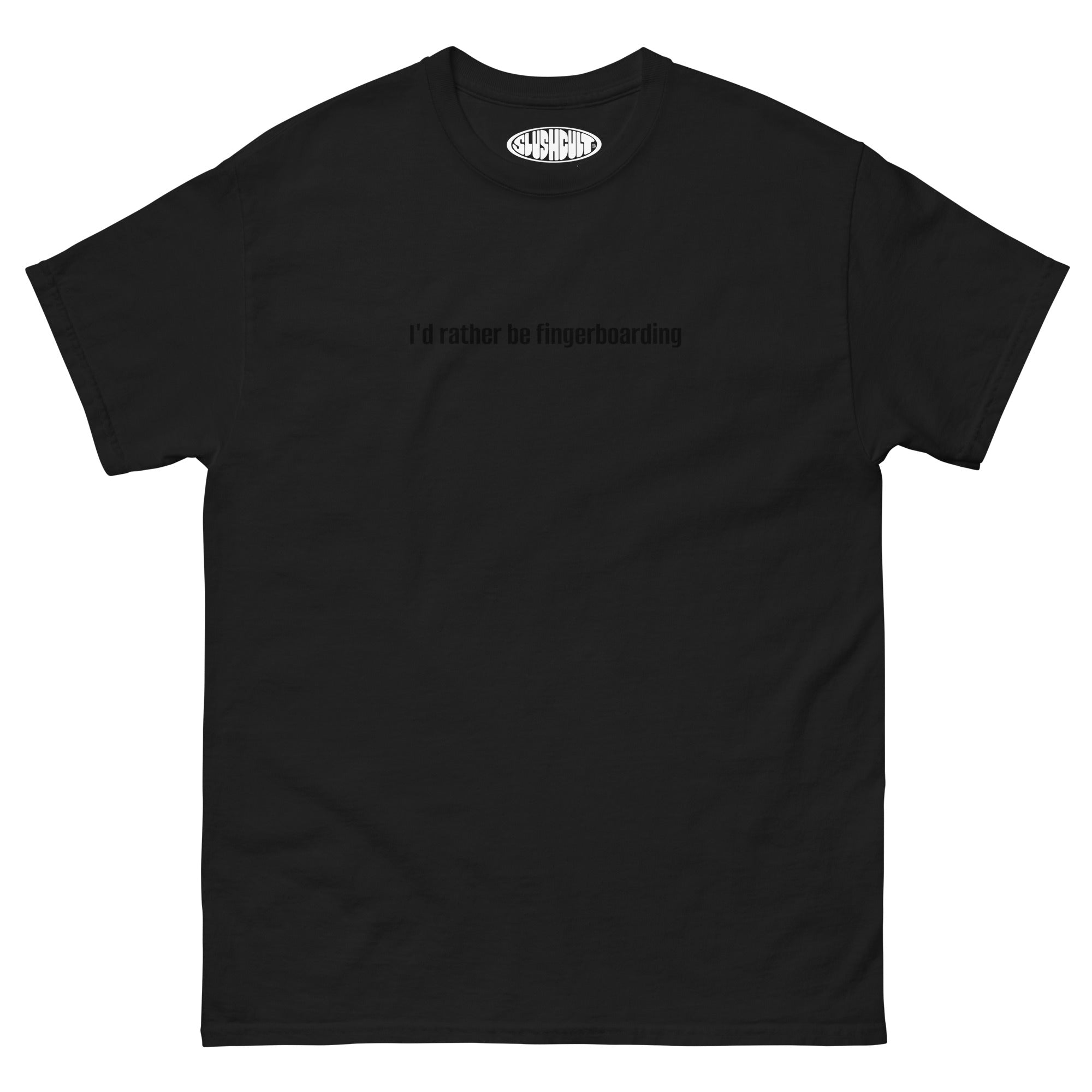 I'D RATHER BE FINGERBOARDING TEE Tees Slushcult Black S Slushcult