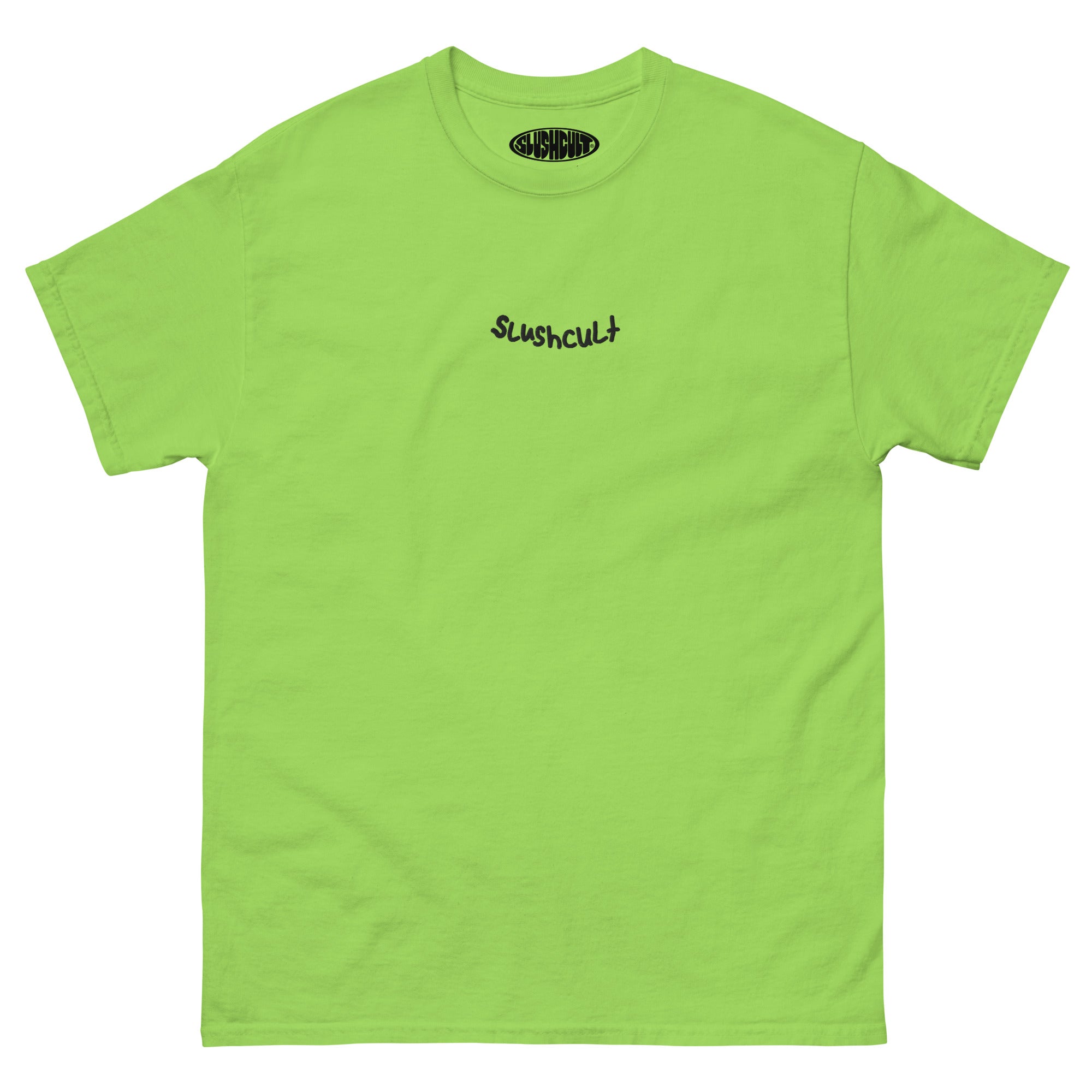 SCRIBBLE EMBROIDERED TEE Tees Slushcult Lime S Slushcult