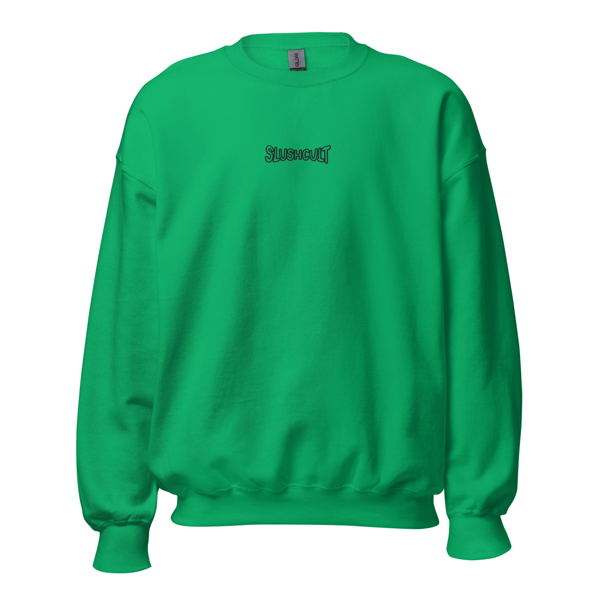 WARPED LOGO EMBROIDERED CREW NECK Hoodies Slushcult Irish Green S Slushcult