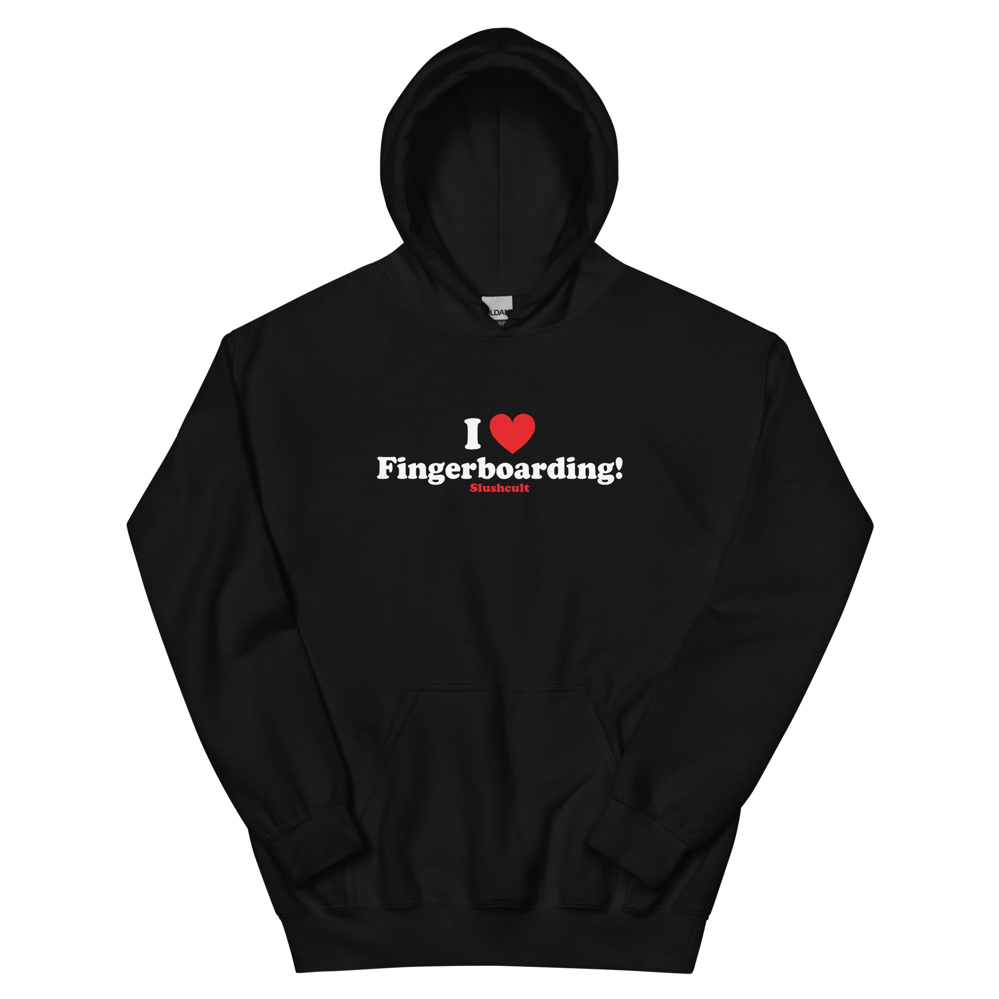 I HEART FINGERBOARDING HOODIE Hoodies Slushcult Black S Slushcult