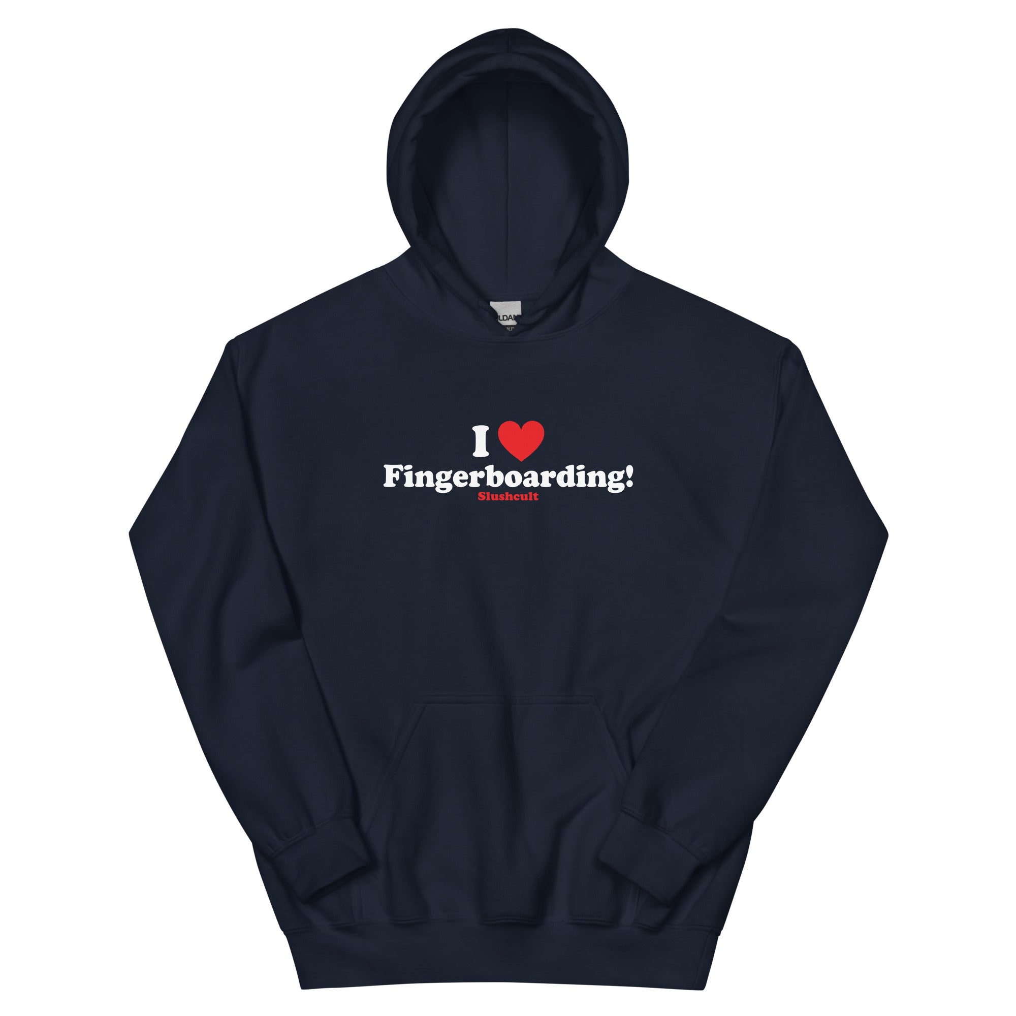 I HEART FINGERBOARDING HOODIE Hoodies Slushcult Navy S Slushcult