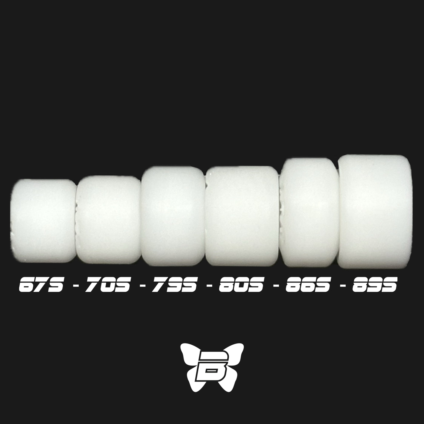 Bloob Wheels (White 80's) Fingerboard Wheels Flatface Slushcult