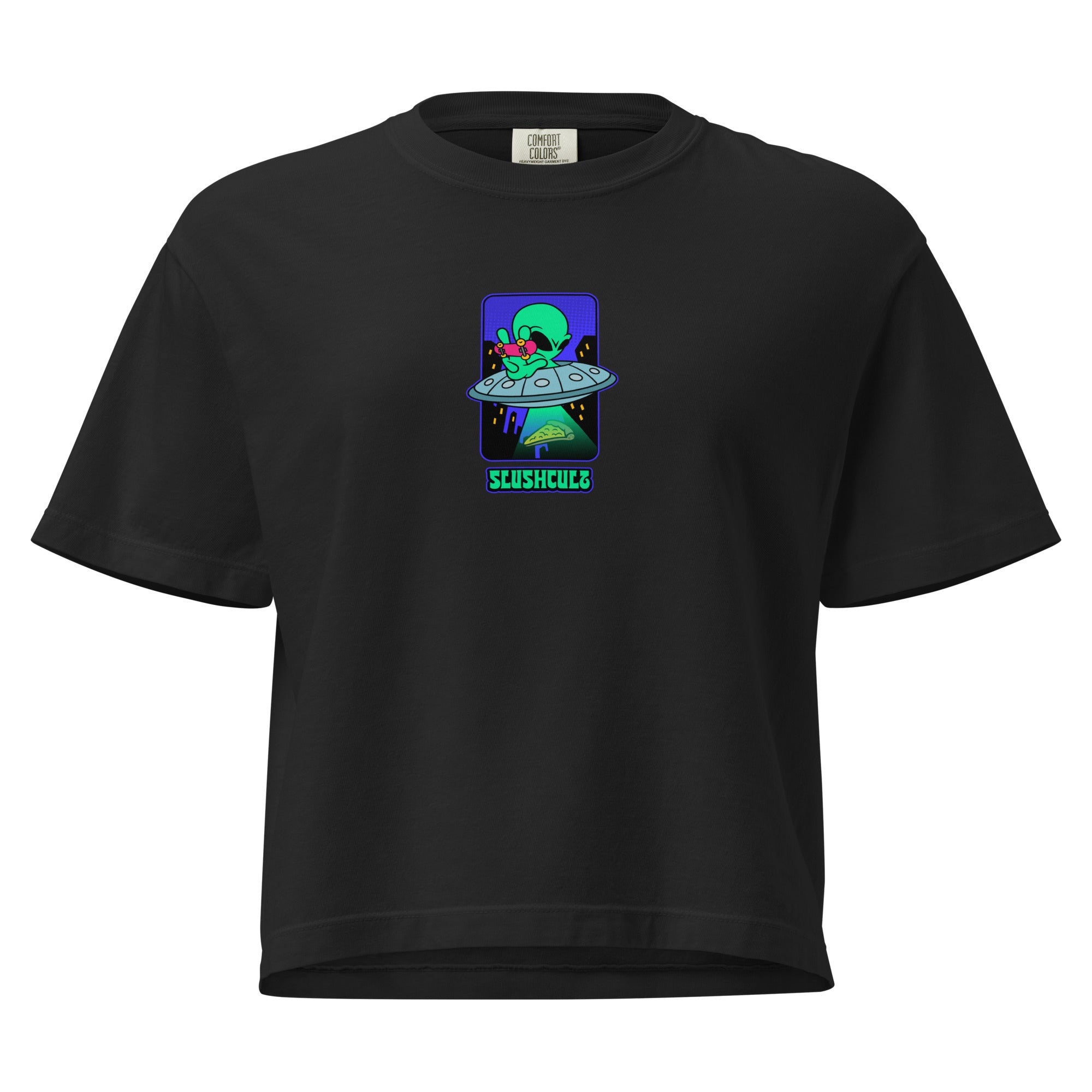 TAKE ME BOXY CROP Tees Slushcult Black S Slushcult