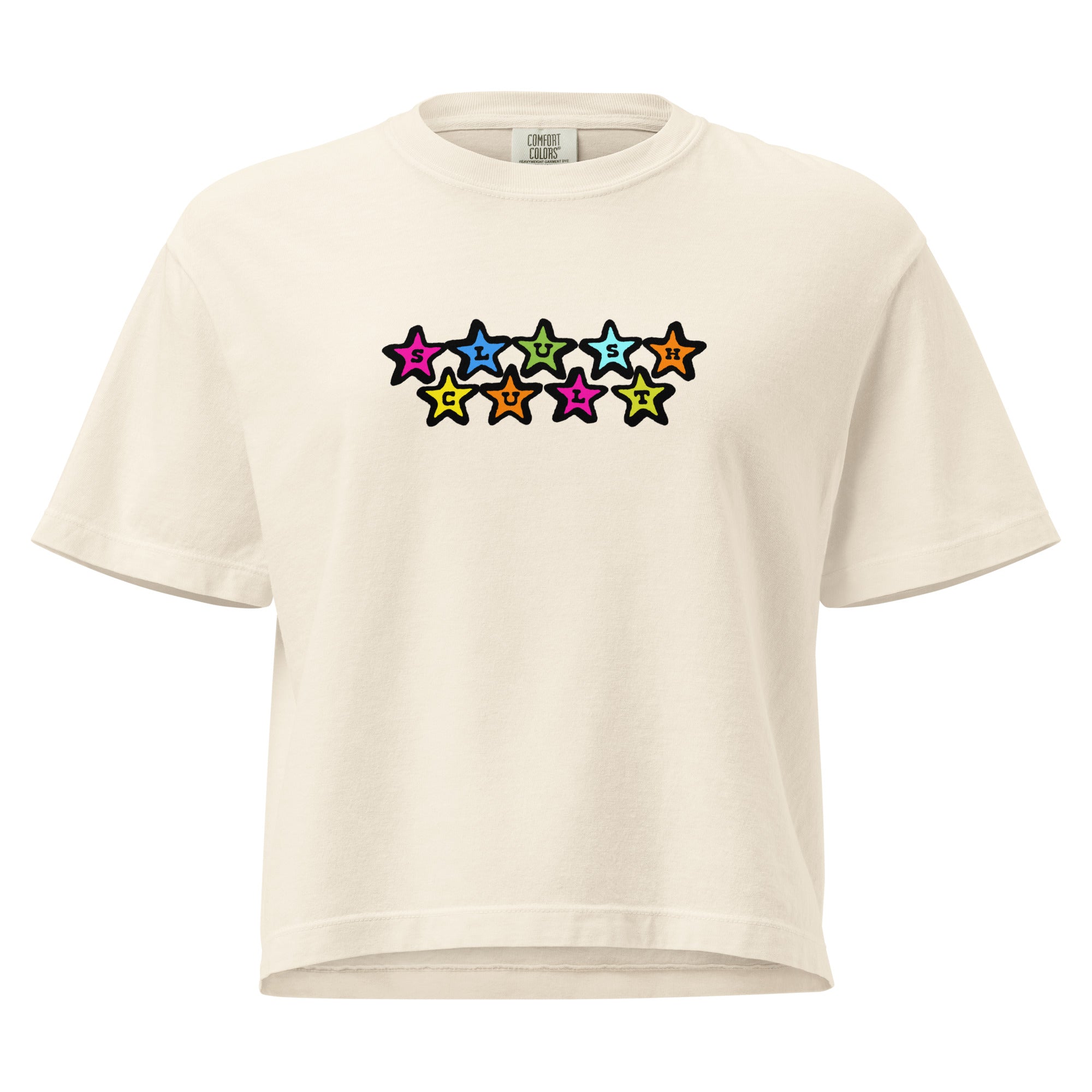 STARZ BOXY CROP Tees Slushcult Ivory S Slushcult