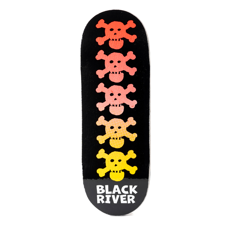Blackriver 7 Ply "Riverlabel Skulls" Pro Fingerboard Deck MINI Skate Shop Blackriver    Slushcult