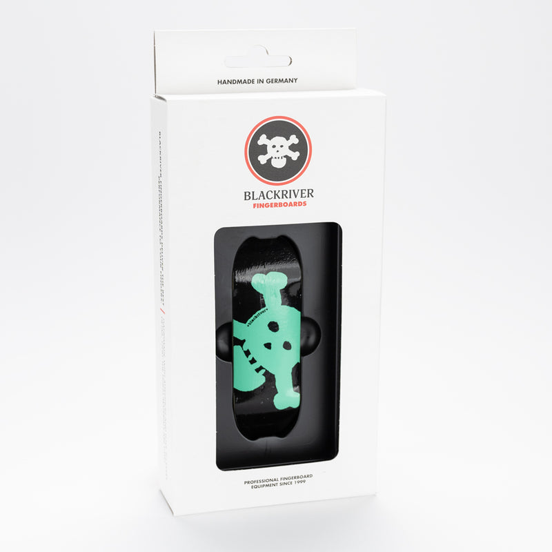 Blackriver 7 Ply New Skull Pro Fingerboard Deck Green MINI Skate Shop Blackriver    Slushcult