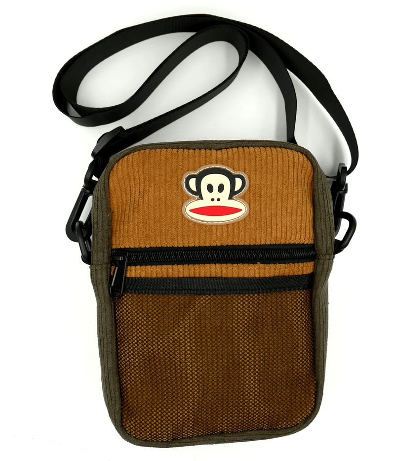Anywhere Side Bag "Julius" Brown Corduroy Accessories Paul Frank Collab    Slushcult
