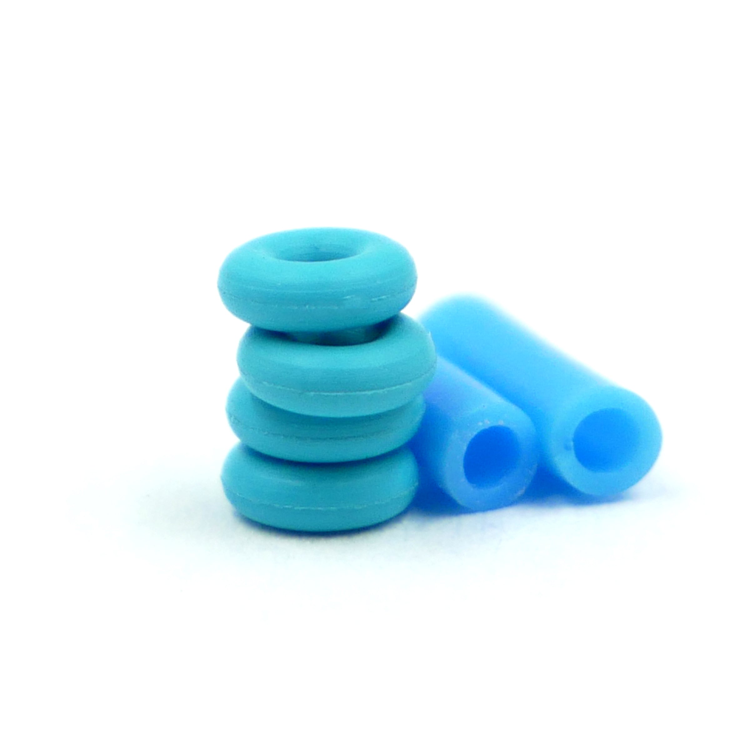 Rattlerz™ O-Ring Fingerboard Bushings Tuning Slushcult Aqua   Slushcult