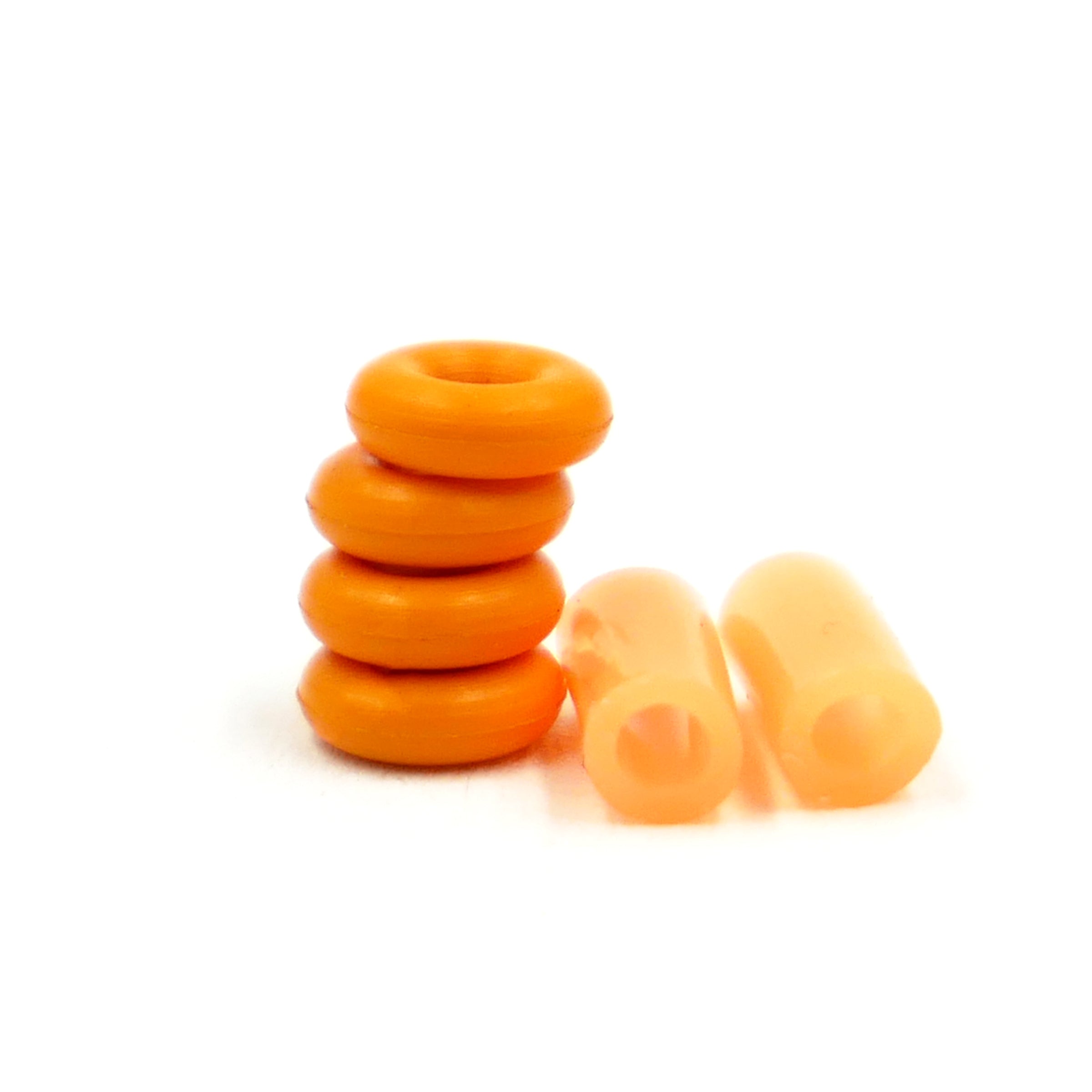 Rattlerz™ O-Ring Fingerboard Bushings Tuning Slushcult Tangerine   Slushcult