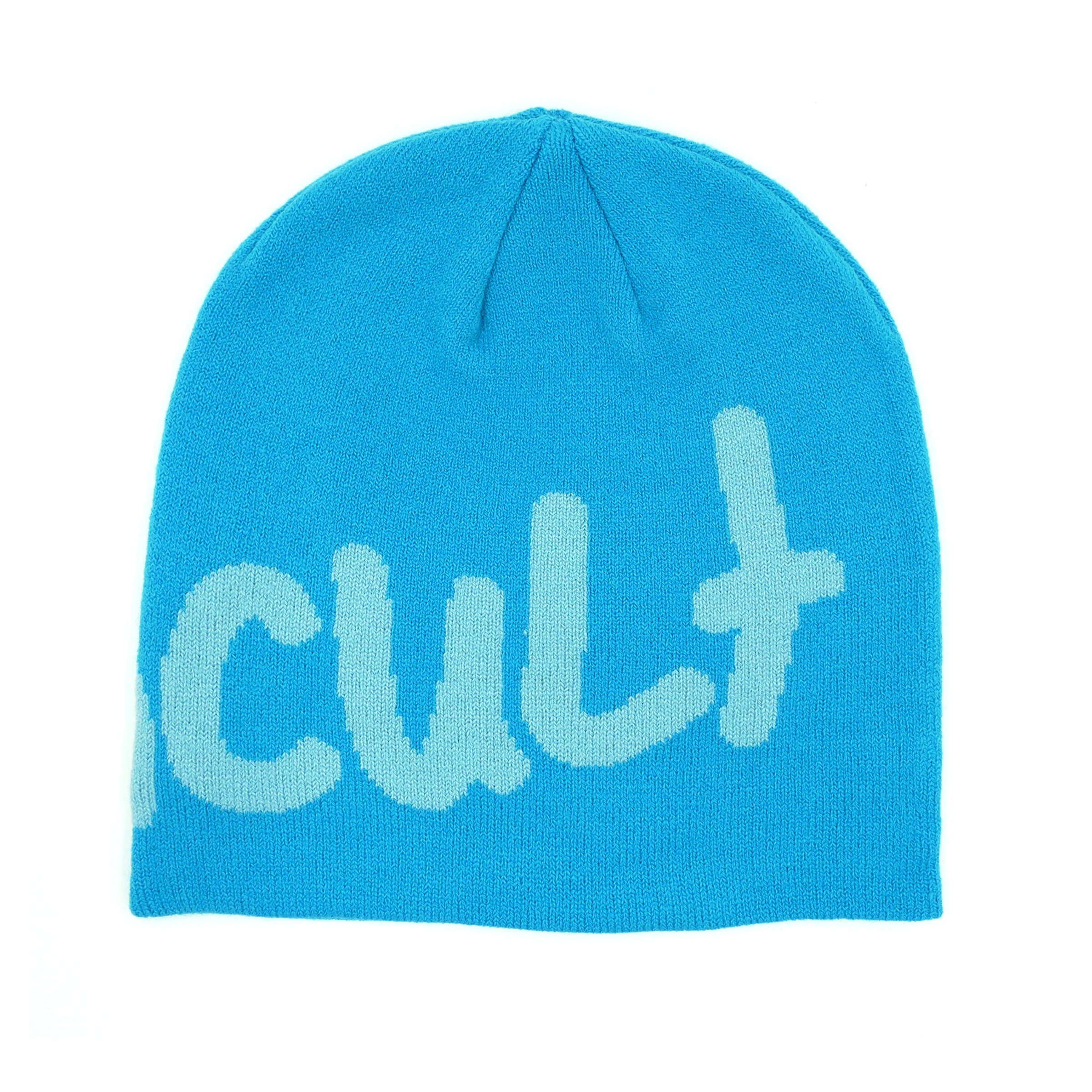 Scribble Skull Cap Beanie (Blue) headwear Slushcult    Slushcult