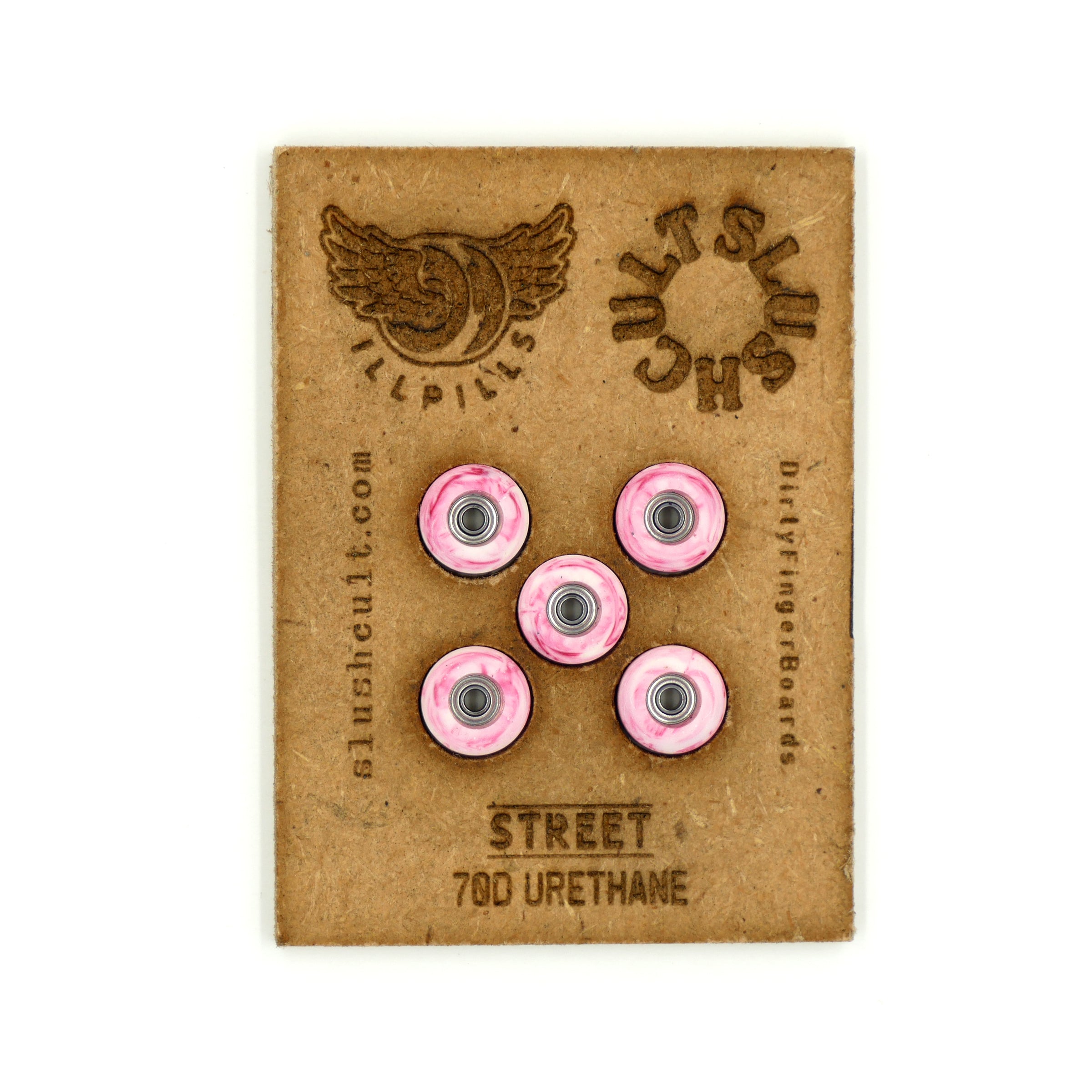 DirtyFB illpills Street Shape Pink Swirl Fingerboard Wheels dirty fb    Slushcult