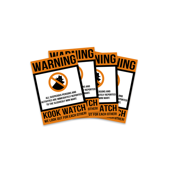 Slushcult "Kook Watch" Sticker Pack Accessories Slushcult    Slushcult